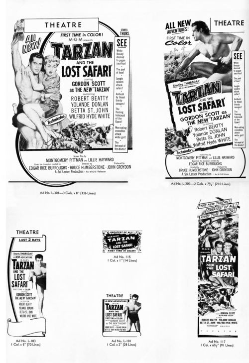 tarzan and the lost safari pressbook