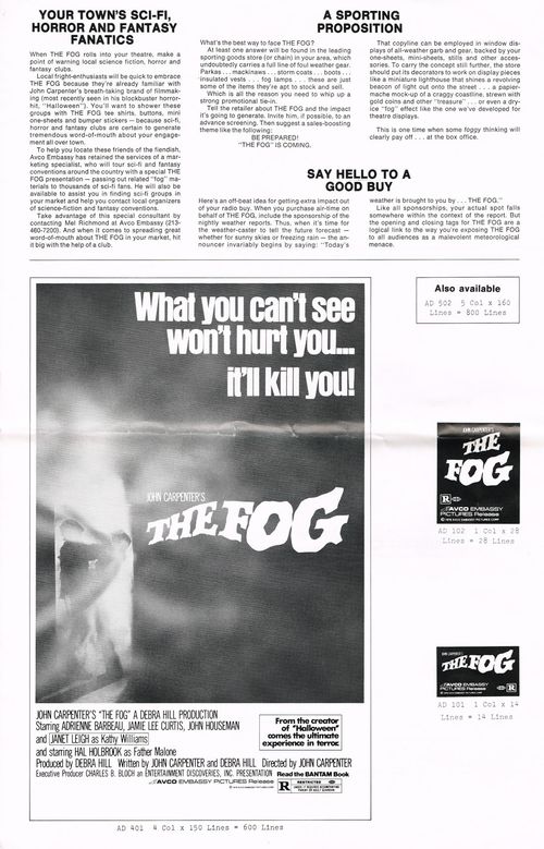 the fog pressbook