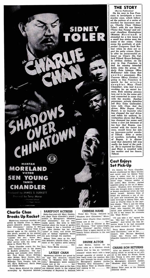 charlie chan shadow over chinatown pressbook