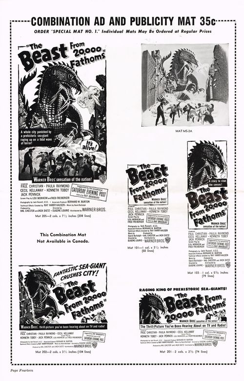 the beast from 20,000 fathoms pressbook 2