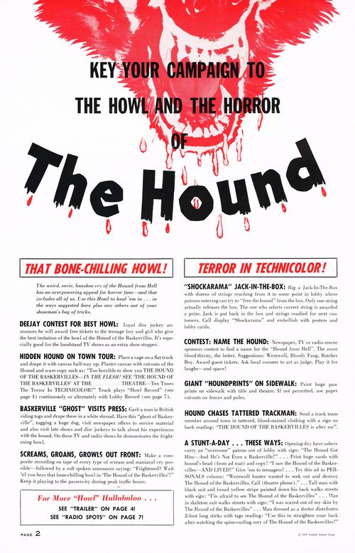 hound of the baskervilles pressbook