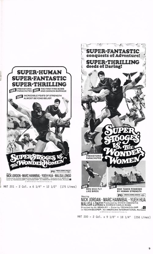 Super Stooges vs. The Wonder  Women pressbook