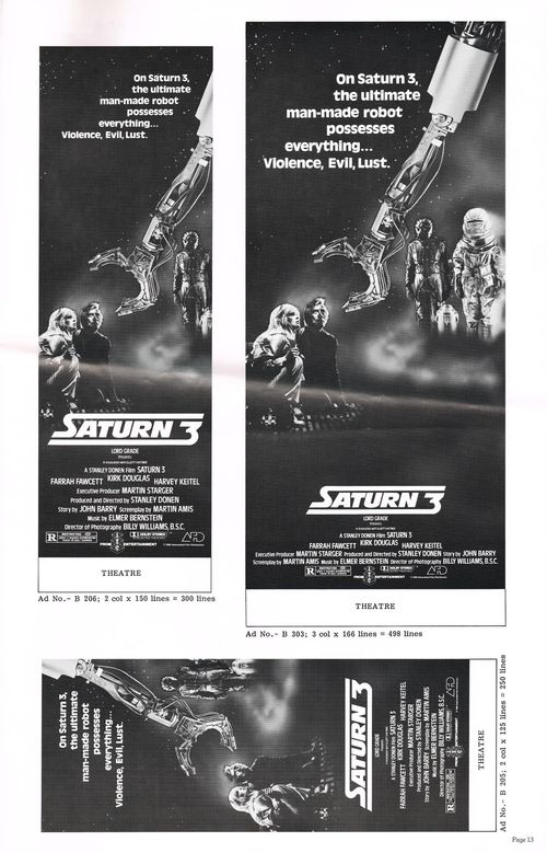 Saturn 3 Pressbook