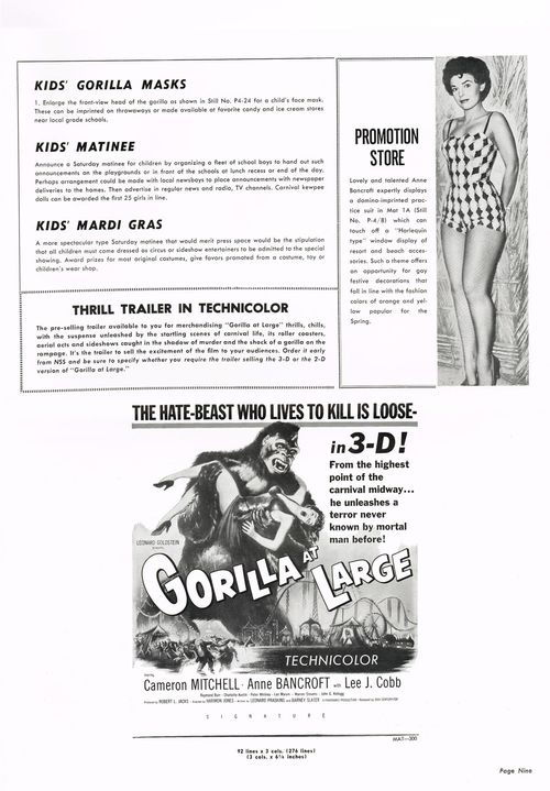 Gorilla at Large pressbook