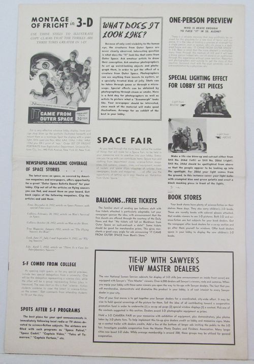 it came from outer space pressbook