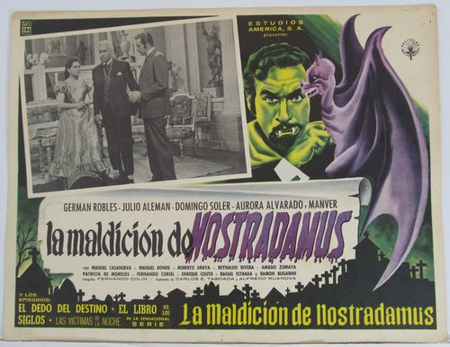 LA MALDICION DE NOSTRADAMUS Mexican Lobby Card