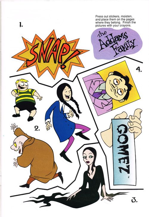 Golden The Addams Family Sticker Fun