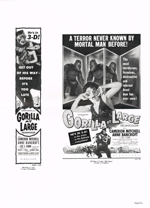 Gorilla at Large pressbook