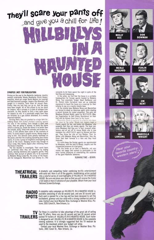 hillbillys in a haunted house pressbook