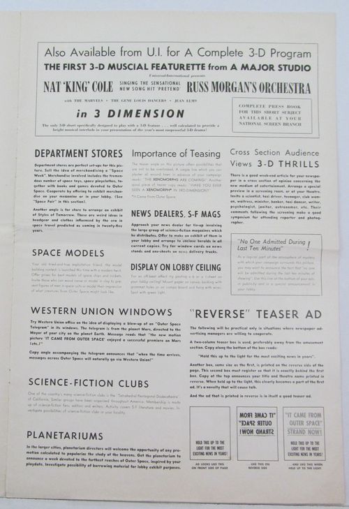 it came from outer space pressbook