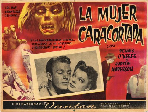 lu mujer cara cortada mexican lobby card