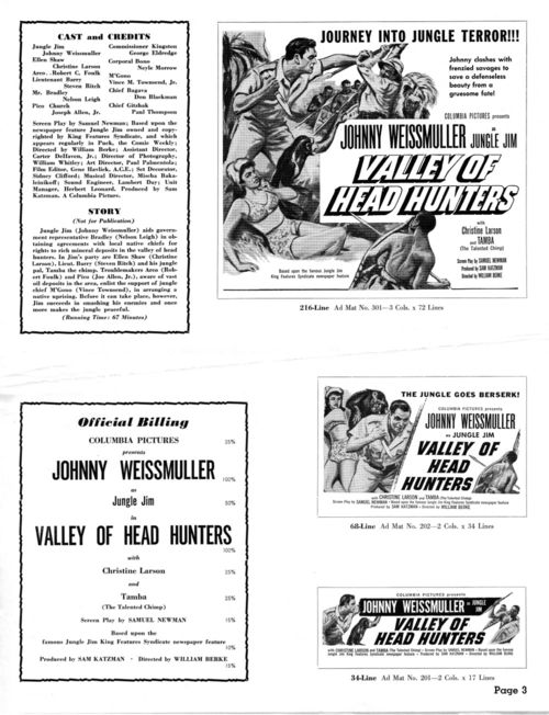 valley of the headhunters pressbook