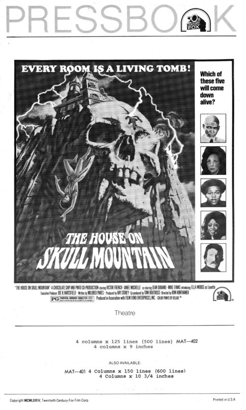The House on Skull Mountain Pressbook
