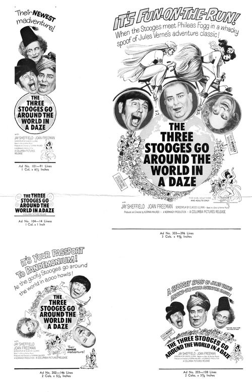 The Three Stooges Go Around the World In a Daze Pressbook