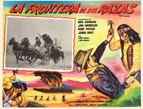 La Frontera De Dos Razas Mexican Lobby Card