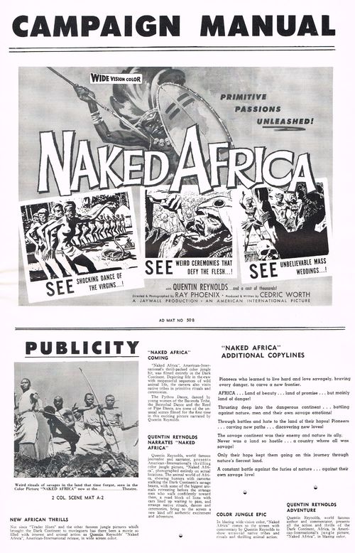 white huntress naked africa movie pressbook