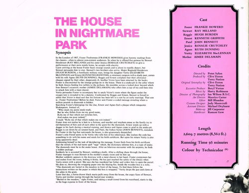 The House in Nightmare Park Pressbook