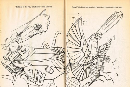 SilverHawks Sky-Shadow coloring book