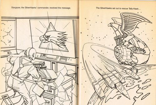 SilverHawks Sky-Shadow coloring book