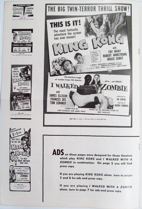 kong-and-I-walked-with-a-zombie pressbook