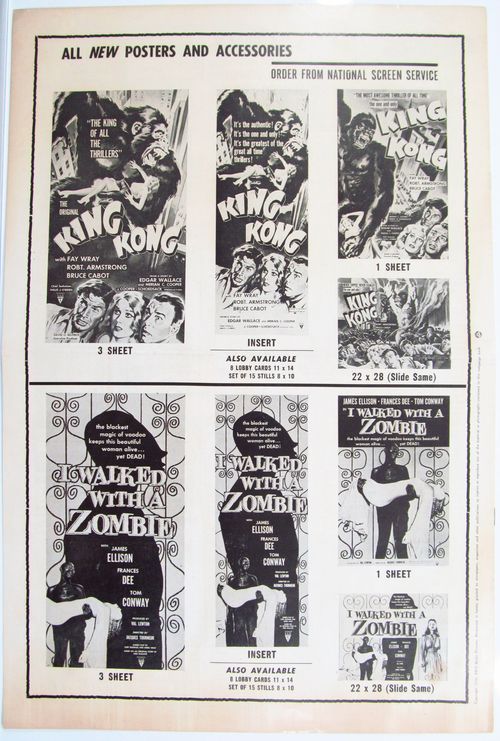 kong-and-I-walked-with-a-zombie pressbook