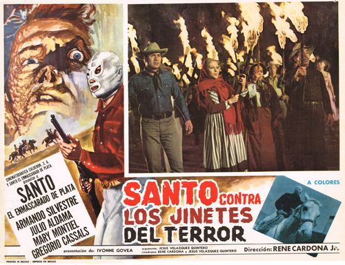 Santo Contra Los Jinetes Del Terror Mexican Lobby Card