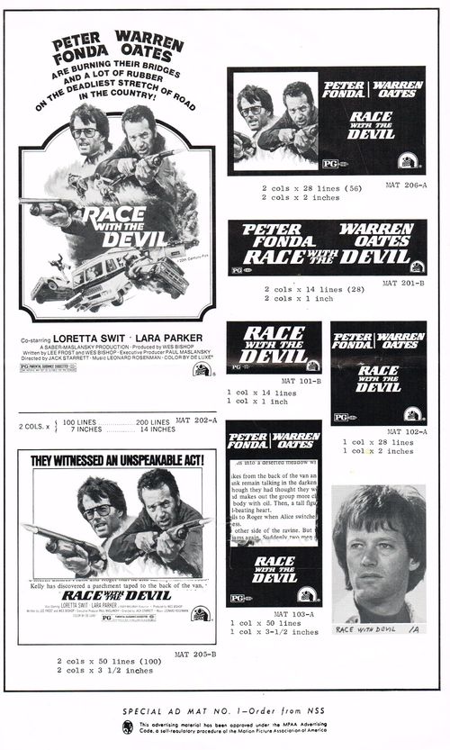 movie pressbook race with the devil