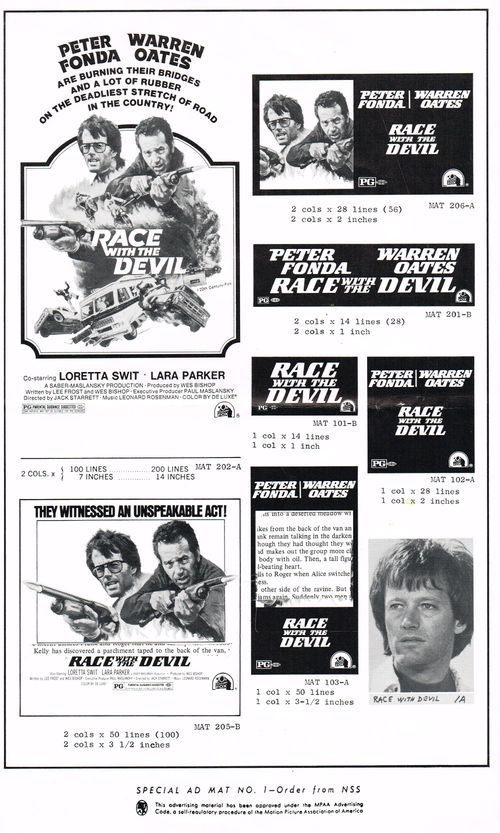 movie pressbook race with the devil
