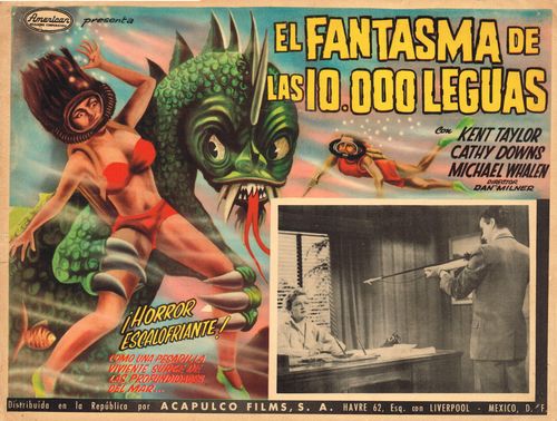 Mexican Lobby Card El Fantasma De Las 10,000 Leguas