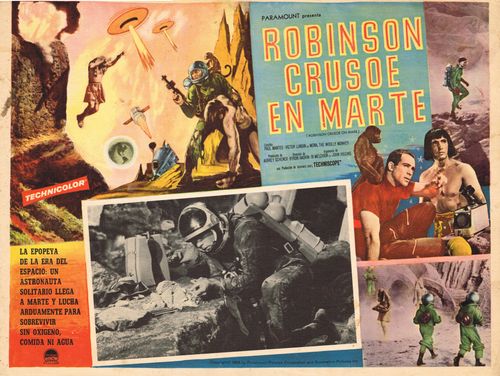 Mexican Lobby Card Robinson Crusoe En Marte (1964)