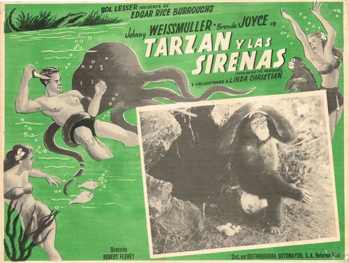 Mexican Lobby Card Tarzan Y Las Sirenas