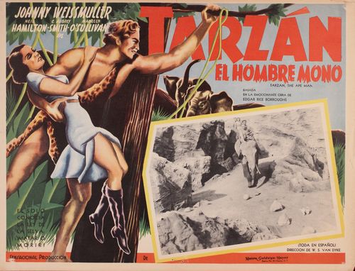 Mexican Lobby Card Tarzan El Hombre Mono