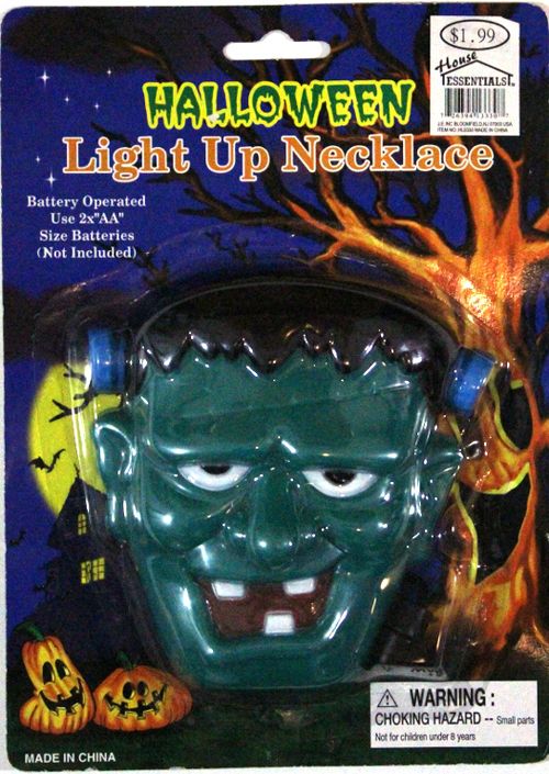 Halloween Frankenstein Light-Up Necklace