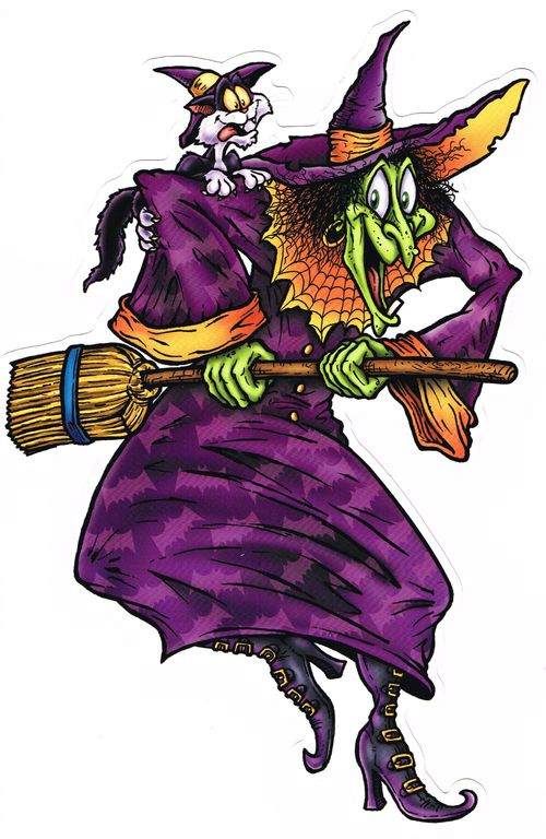 Halloween Beistle Cutouts witch