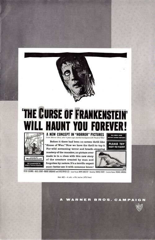 Curse of frankenstein pressbook 1