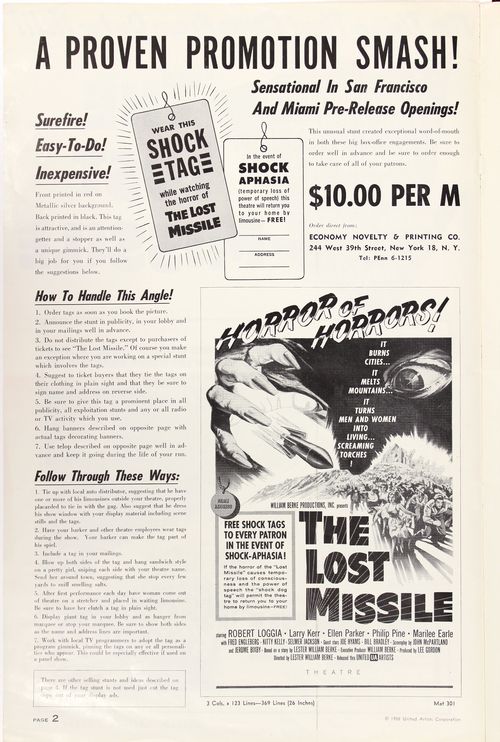 Lost missile pressbook 2