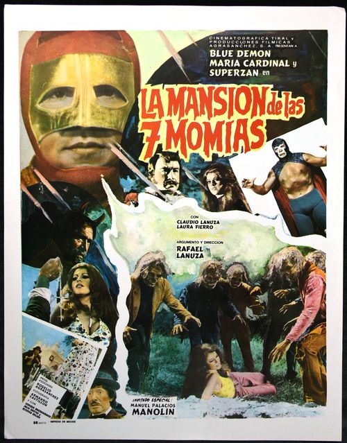 la mansion de las 7 momias lobby card