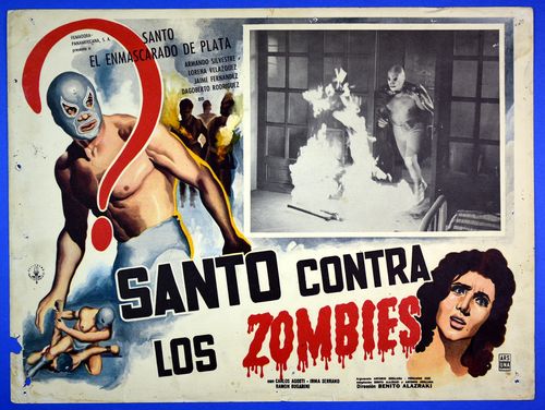 Santo contra zombies mexican lobby card