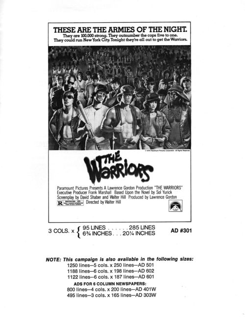 The Warriors Pressbook