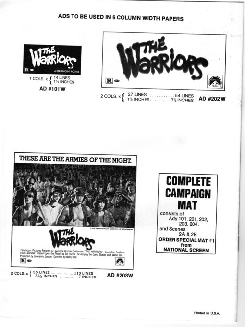 The Warriors Pressbook