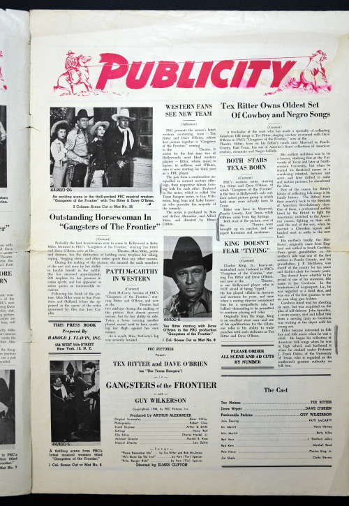 Gangsters of the Frontier Pressbook 01