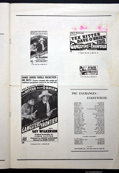 Gangsters of the Frontier Pressbook 01