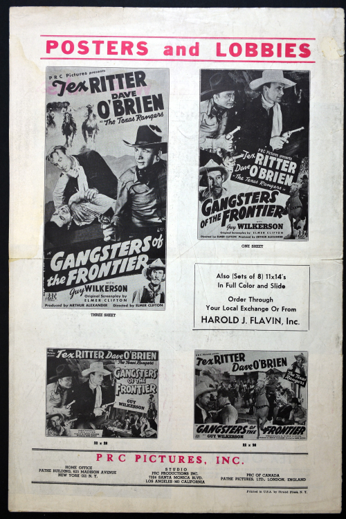 Gangsters of the Frontier Pressbook 01