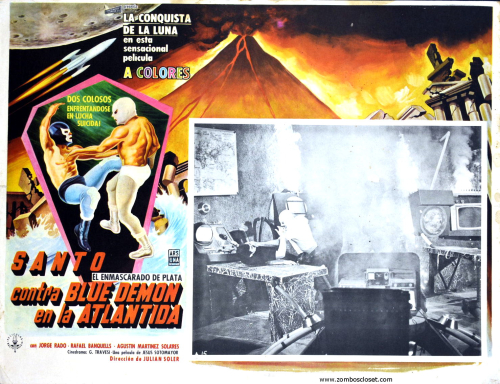 Santo and Blue Demon lobby card