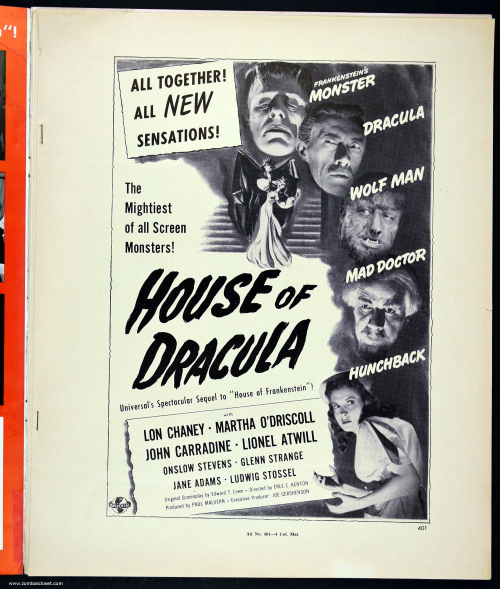 House of Dracula Pressbook 001