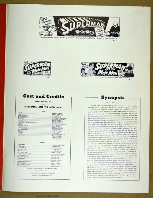 Superman and the Mole Men Pressbook 01