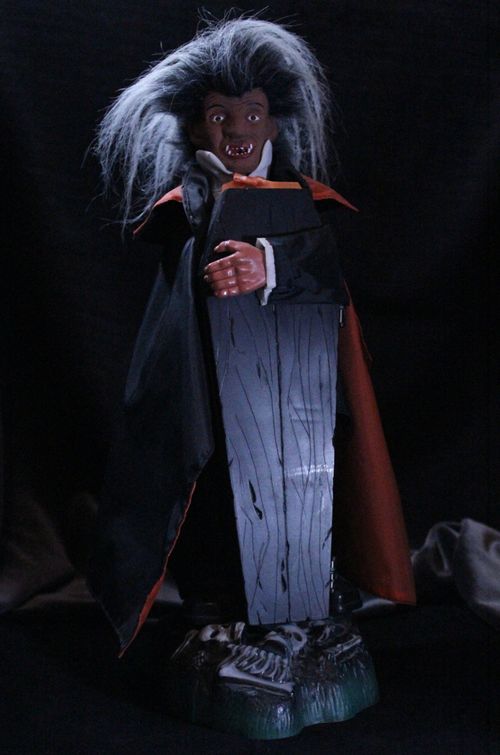 halloween animated dracula with coffin buddy