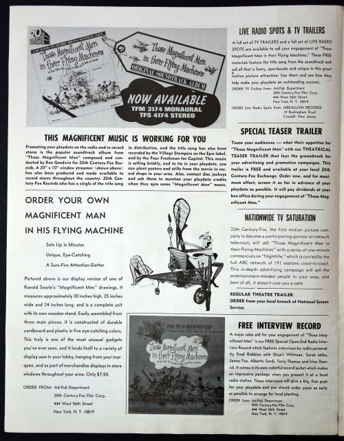 Magnificent Men in Their Flying Machines Pressbook 01