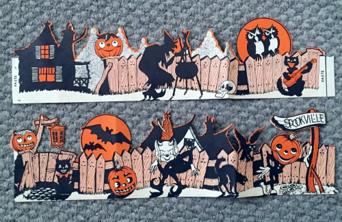 1928 Vintage Halloween Spookville Table Decoration _ bobocitas 1