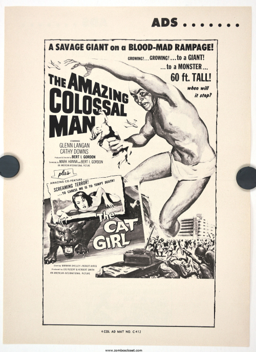 Amazing Colossal Man and Cat Girl Pressbook 000